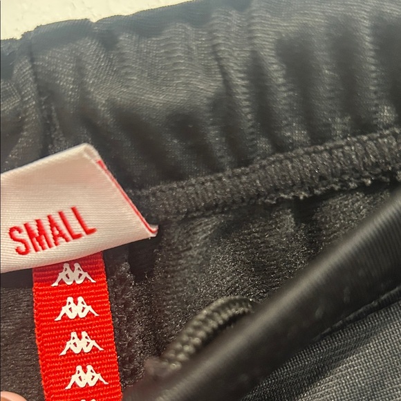 Kappa Black Track Pants with pink Trim and logo down side small women’s jogger - Picture 3 of 7